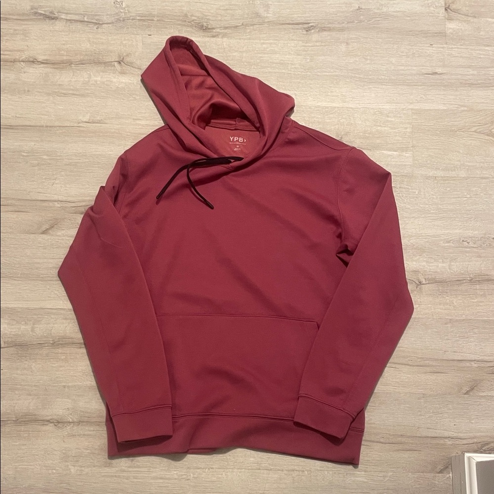 Men's Maroon Hoodie YPB Abercrombie athletic material
